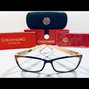 Coco Song Eyeglasses LONLEY MIND Blue/Brown/Gray